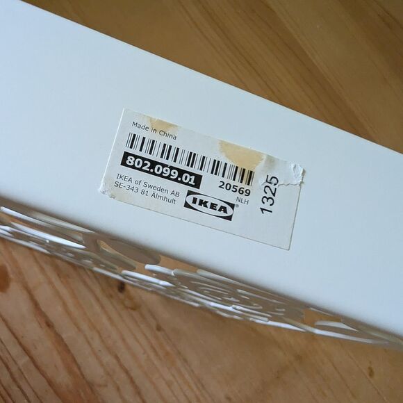 White Floral Metal Napkin Holder - IKEA - Picture 3 of 3